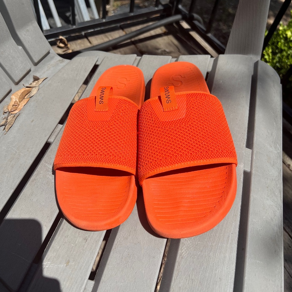 Swims Mens Orange Cabana Slide Size 12